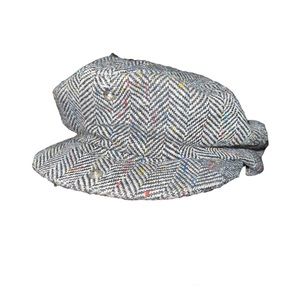 Vintage Gramercy Wool Tweed Newsboy Cap Hat Size Medium